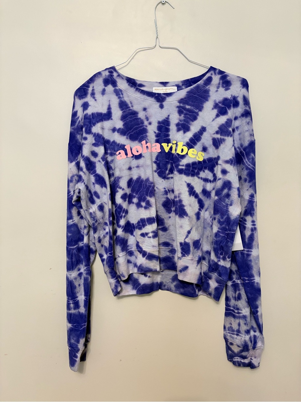 Spiritual Gangster BlueTie-Dye Crewneck Sweatshirt